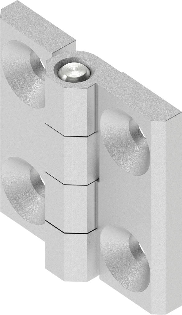 Cerniera 180°, acciaio inox AISI 316 decapato e passivato