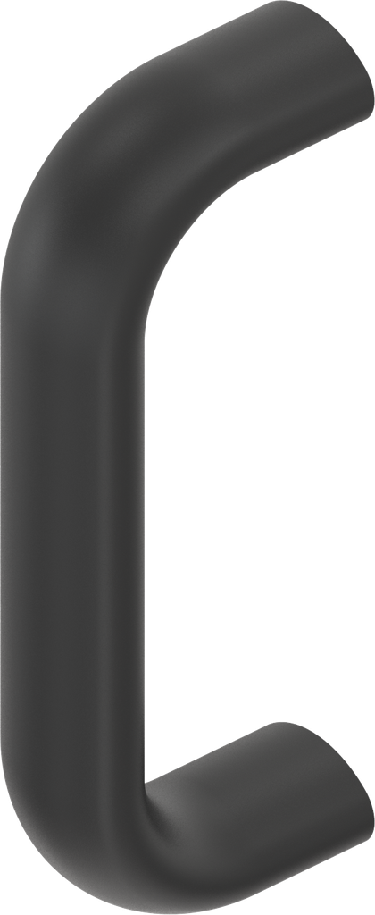 Asa en forma de estribo, aluminio revestido con plástico negro