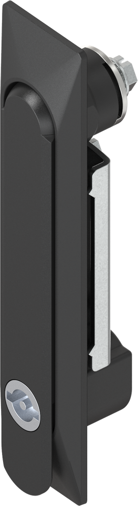 Maneta giratoria 1150 con inserto doble barra 3, zamak recubierto de polvo negro
