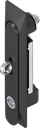 poignée escamotable 1 150 avec rotor double barre 3 et pour cadenas, zamak époxy noir