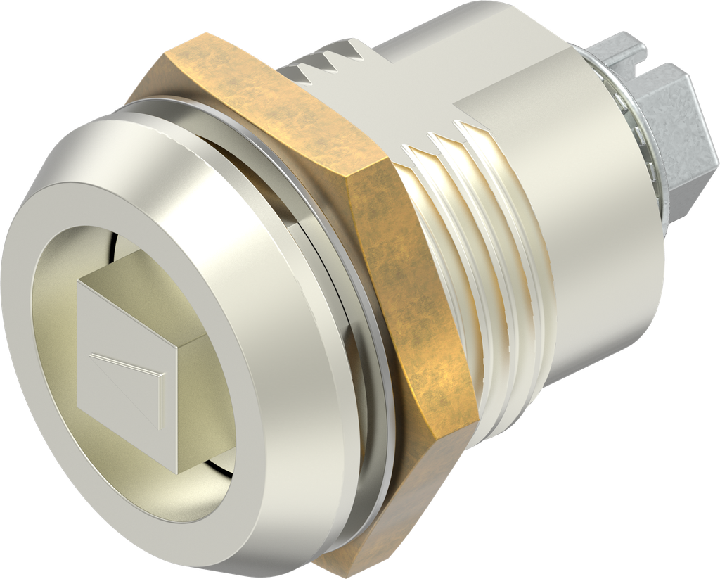 quart de tour adaptable carré 7, zamak nickelé