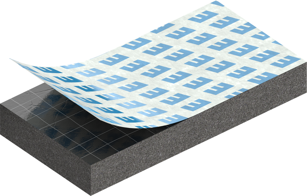 Zellgummi 4 x 15 mm, CR schwarz dehnungsfrei und selbstklebende Montagehilfe