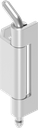 Cerniera 120°, acciaio inox AISI 304
