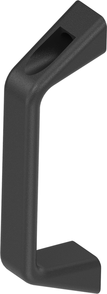 Bow-type handle, Die-cast aluminium black plastic-coated