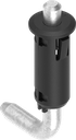 Stiftscharnier voor Ts = 1 mm, polyamide en GD-Zn (Zamak) zwart
