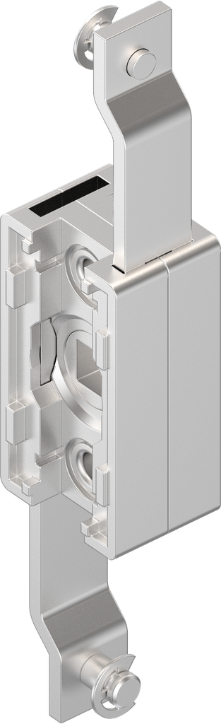 Serratura per aste piatte o aste tonde, acciaio inox AISI 316