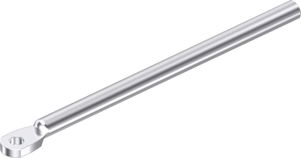 Ronde stang L = 900 mm, Staal verzinkt