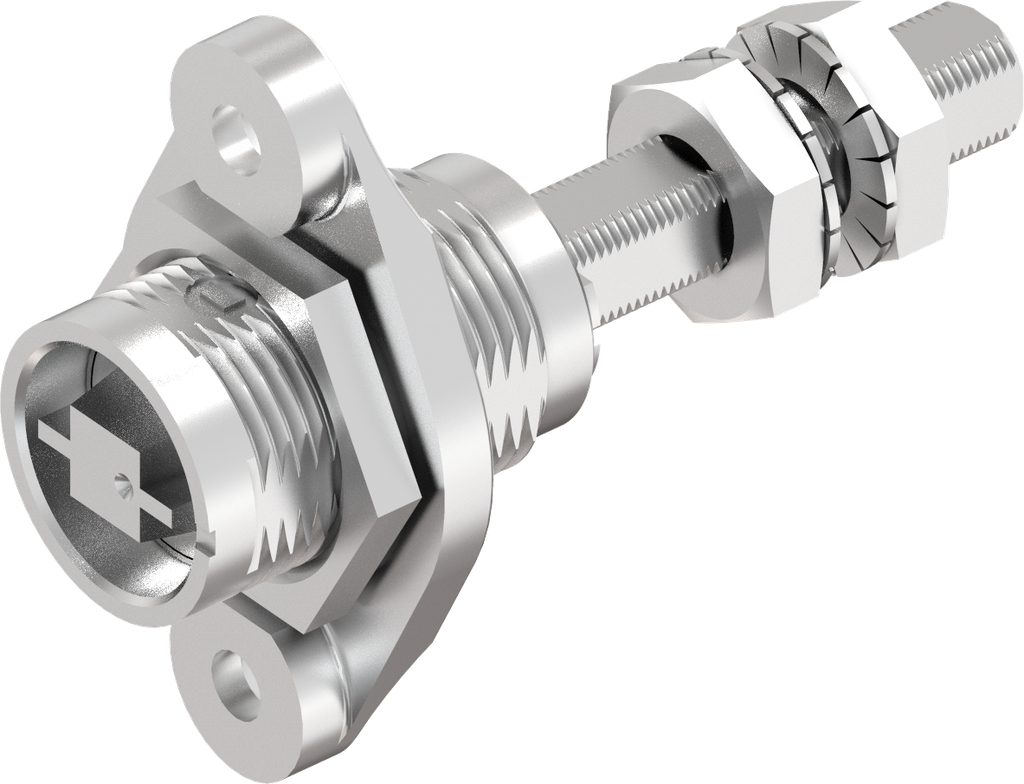 Chiusura 1/4 di giro a compressione per montaggio a filo versione ferroviaria con aletta versione sinistra, acciaio inox AISI 316